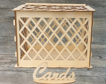 DIY Wooden Wedding Card Box With Lock/Rustic Wedding Invitation Card Box/Money Envelopes Box/Wedding Keepsake Box
