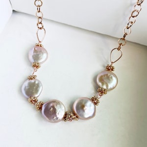 Statement necklace- Baroque Pearl, Natural Wrinkled Baroque Pearl, Wedding jewelry, Bridesmaid jewelry