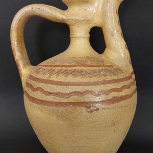 Orjol water jar, glazed terracotta, South of France, 19th century