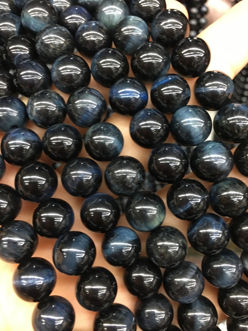 5mm-14mm natural Blue Tiger Eye beads