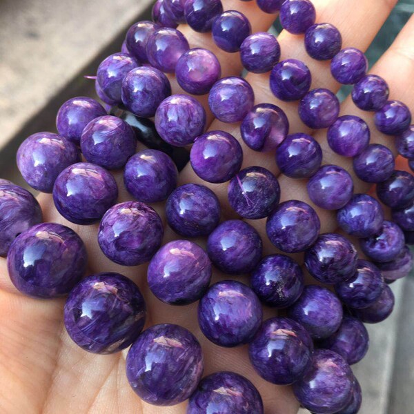 AAAA 7" 5mm-9mm natural Charoite beads