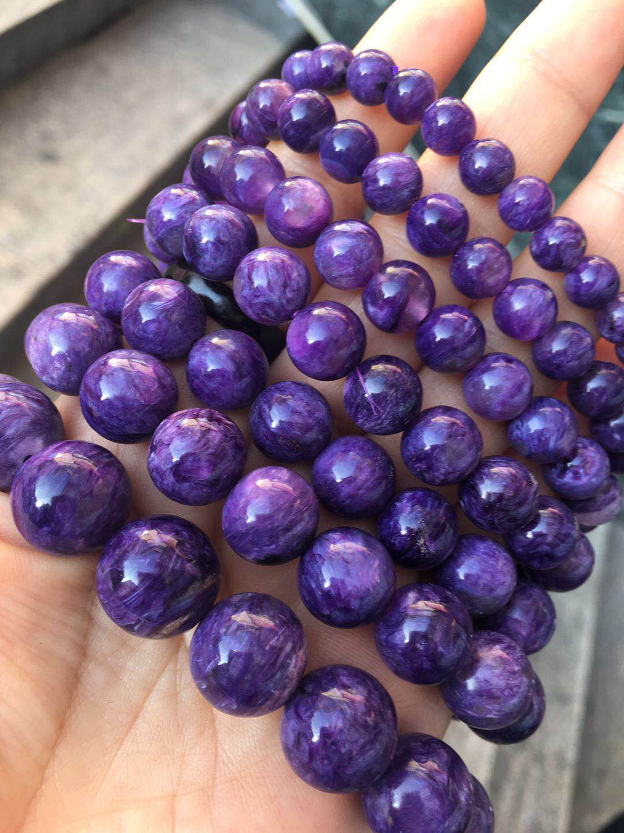 AAAA 7 5mm 9mm Natural Charoite Beads Etsy Australia