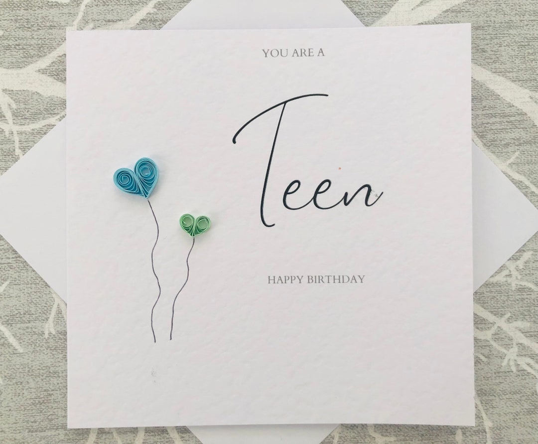 Teen Boy Birthday Card Birthday Card to a Teenage Boy Personalised ...