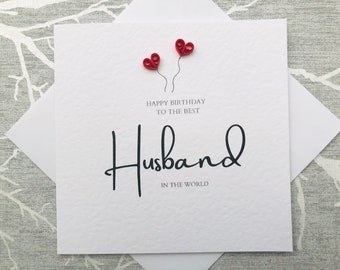 Husband birthday card - happy birthday husband - a card to husband - romantic birthday card to husband - husband birthday - handmade b card