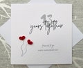 Personalised anniversary card - years together forever to go - anniversary card to him - anniversary card to her - wife - husband - handmade