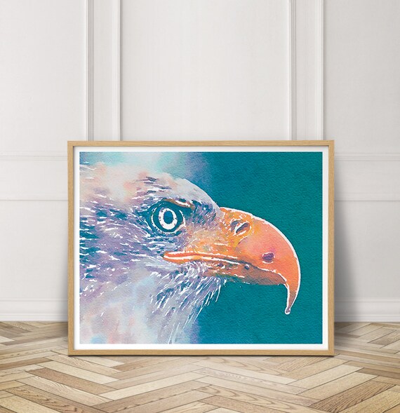 Bald Eagle Wall Art Eagle Poster Eagle Print Instant Etsy