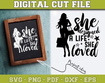 She Designed A Life She Loved Decal Etsy