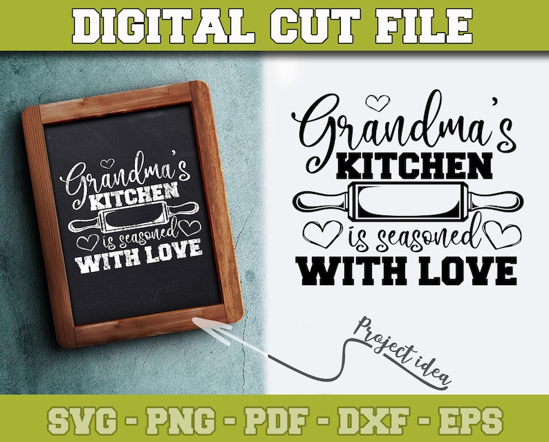 Download Grandma's Kitchen is seasoned with love SVG Grandma SVG | Etsy