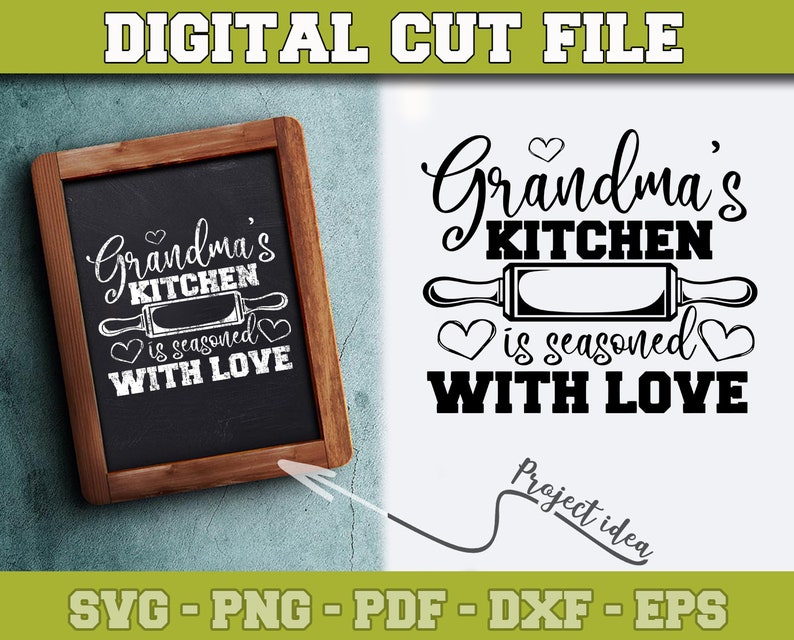 Download Grandma's Kitchen is seasoned with love SVG Grandma SVG | Etsy