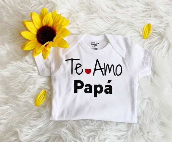 Te Amo Papa Spanish Pregnancy Announcement Bodysuit En Etsy