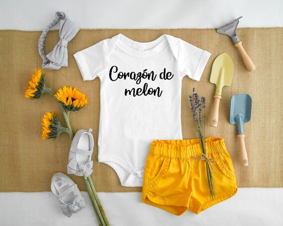 Corazon De Melon Camisas Con Frases Camisas Para Bebe Etsy