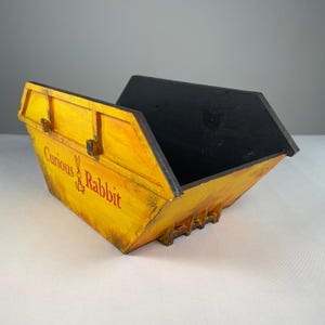 Skip Waste Container - Personalised Flatpack Kit by Curious Rabbit®, Wooden Craft Industrial Gift, Laser Cut Miniature Model, Fun Desk Ideas