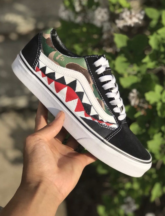 vans x bape sharktooth