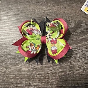 Minnie Mouse and Daisy Duck hair bow with alligator clip