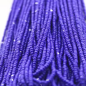 11/0 Charlotte Cut Beads, Light Cobalt Opaque, Full Hank, 1/3/5 Hanks, Preciosa Beads, Embroidery Beads, Jewelry Finding, AAA Quality, 33060