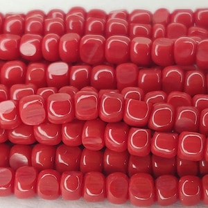 7/0 Charlotte Cut Beads Rare Hand Cut,Opaque Indian Coral Glass Beads (2 Perfect Facets)10/20/50/250/500 Grams.Embroidery,Jewelry beads