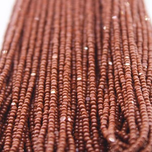 11/0 Charlotte Cut Beads, Copper Brown Opaque, Full Hank, 1/3/5 Hanks, Preciosa Beads, Embroidery Beads, Jewelry Finding, AAA Quality, 93300