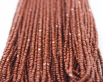 11/0 Charlotte Cut Beads, Copper Brown Opaque, Full Hank, 1/3/5 Hanks, Preciosa Beads, Embroidery Beads, Jewelry Finding, AAA Quality, 93300