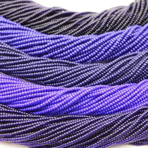 11/0 Czech Seed Beads, Dark Blue Opaque And Transparent Shades, 1 Hank, Preciosa Ornella Beads,Embroidery Beads,Craft Supply,Jewelry Finding
