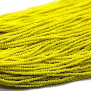 13/0 Czech Seed Beads, Yellow Opaque, 1/3/5 Hanks Preciosa Ornella Beads,Embroidery Beads,Craft Supply,Jewelry Findings