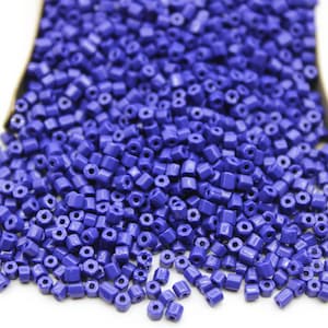 11/0 2 Cut, Cobalt Blue Opaque, Hex Glass Czech Seed Beads, 20/50/100 Grams Pack, Preciosa Ornella Beads, Embroidery Beads, Jewelry Findings