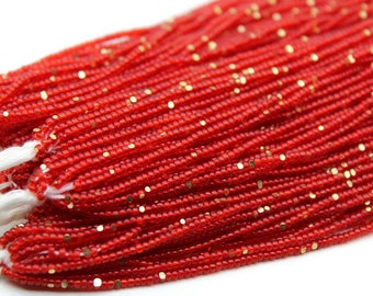 Cuentas Charlotte Cut 11/0, color Siam claro con destellos dorados. 1/3/5 madejas de cuentas Preciosa Ornella, cuentas para bordar, suministros para manualidades, fornituras para joyería.