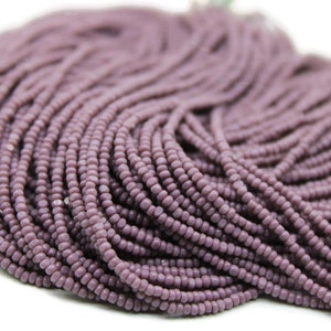 13/0 Charlotte Cut Beads, Light Purple Opaque (2 Perfect Facets) 1 Hank. Embroidery Material, Jewelry Supply, Vintage Premium True Cuts