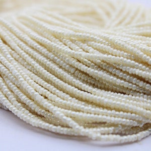 13/0 Charlotte Cut Beads, Pearl Eggshell (2 Perfect Facets) 5/10/20/50/250/500 Grams, Embroidery Material, Jewelry Supply, Premium True Cuts