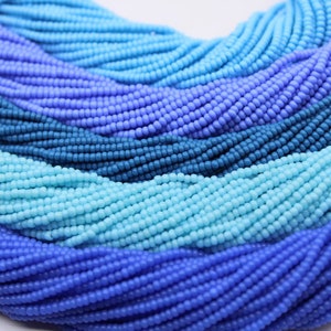 11/0 Czech Seed Beads, Blue Opaque Shades, 1 Hank, Preciosa Ornella Beads,Embroidery Beads,Craft Supply,Jewellery Findings