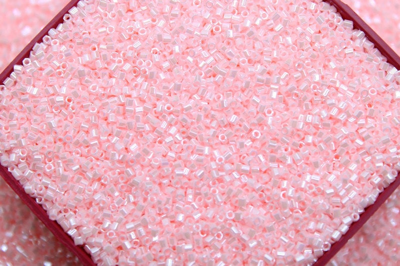Miyuki Hexagon Cut, 15/0, Blush Pink Luster, Japanese Seed