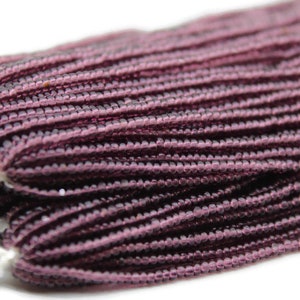 11/0 Charlotte Cut Beads Tr. Amethyst (2 Perfect Facets) 1/3/5 Hanks, Embroidery Material, Jewelry Supply, Vintage Premium True Cuts