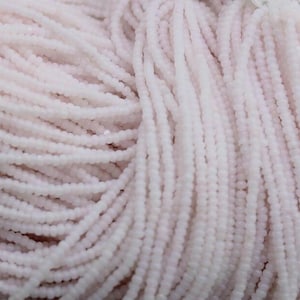 Perles charlotte 11/0, nuance de quartz rose clair, écheveau complet, écheveaux 1/3/5, perles précieuses, perles à broder, trouvailles de bijoux, qualité AAA.