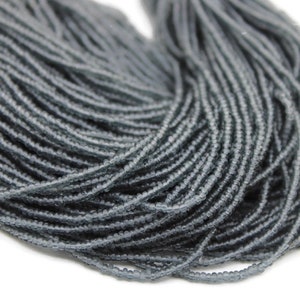 13/0 Charlotte Cut Beads, Tr. Gray (2 Perfect Facets) 1 Hank. Embroidery Material, Jewelry Supply, Vintage Premium True Cuts