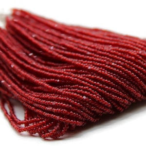 13/0 Charlotte Cut Beads Red Transparent (2 Perfect Facets) 5/10/20/50/250/500 Grams. Embroidery Material, Jewelry Supply, Premium True Cuts