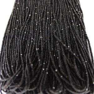 Perles charlotte 13/0, noir de jais opaque (2 facettes parfaites) 5/10/20/50/250/500 g. Broderie, Fourniture de bijoux, Coupes vraies haut de gamme