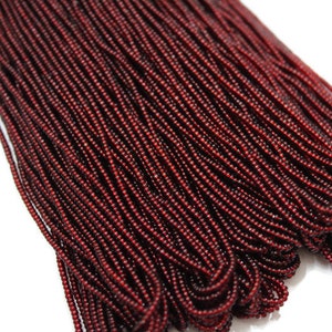 13/0 Czech Seed Beads. Tr.Dark Red . 1/3/5 Hanks Preciosa Ornella Beads,Embroidery Beads,Craft Supply,Jewelry Findings
