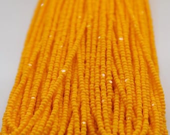 Cuentas de corte Charlotte 11/0, color caléndula opaco, madeja completa, madejas de 1/3/5, cuentas Preciosa, accesorios de joyería para bordar, calidad AAA, 93110