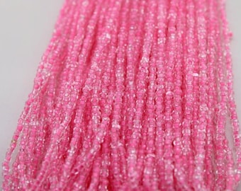 Charlotte Cut-kralen, roze binnenkant, volledige streng, 1/3/5 strengen, borduurkralen, sieraden vinden, AAA-kwaliteit