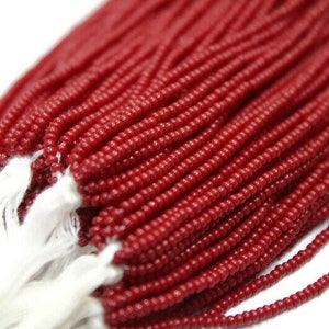 13/0 Czech Seed Beads. Opaque Red. 1/3/5 Hanks Preciosa Ornella Beads,Embroidery Beads,Craft Supply,Jewelry Findings