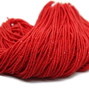 13/0 Charlotte Cut Beads, Red Opaque, 1/3/5 Hanks Preciosa Ornella Beads,Embroidery Beads,Craft Supply,Jewelry Findings