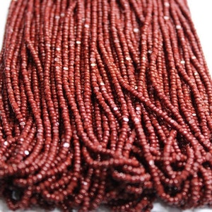 11/0 Charlotte Cut Beads Reddish Brown (2 Perfect Facets) 1 Hank .Embroidery Material,Jewelry Supply,Vintage Premium True Cuts