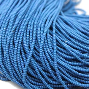 13/0 Charlotte Cut Beads, Slate Blue Opaque, 1/3/5 Hanks Preciosa Ornella Beads, Embroidery Beads, Craft Supply, Jewelry Findings, Premium