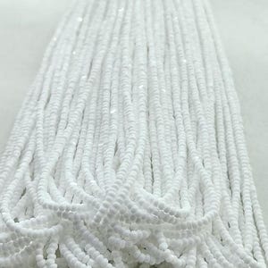 11/0 Charlotte Cut Beads, White Opaque, Full Hank, 1/3/5 Hanks, Preciosa Beads, Embroidery Beads, Jewelry Finding, AAA Quality, 03050
