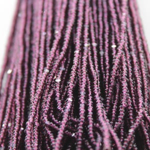 11/0 Charlotte Cut Beads, Tr. Dark Amethyst, Full Hank, 1/3/5 Hanks, Preciosa Beads, Embroidery Beads, Jewelry Finding, AAA Quality, 20080