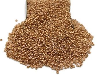 Cuentas de semillas checas 11/0, bronce Uni Gold, paquete de 20/50/100 gramos, cuentas Preciosa Ornella, cuentas de bordado, accesorios de joyería, suministros para manualidades