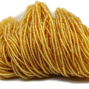 13/0 Charlotte Cut Beads, Tr. Gold, 1/3/5 Hanks Preciosa Ornella Beads,Embroidery Beads,Craft Supply,Jewelry Findings