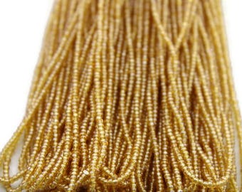 Cuentas de corte Charlotte 11/0, topacio dorado con brillo translúcido, madeja completa, madejas de 1/3/5, cuentas Preciosa, accesorios de joyería para bordar, calidad AAA, 16050