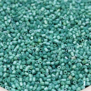 11/0 2 Cut Seed Beads, L.Teal Frosted, 20/50/100 Grams Packs, Embroidery making, Economical Jewelry Making. Indian Hex Cut. Hexagon Beads.