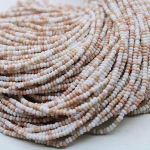 11/0 Charlotte Cut Beads, Mix Cheyenne Pink, Moon Stone Shades, Full Hank, 1/3/5 Hanks, Preciosa Beads, Embroidery Beads, AAA Quality