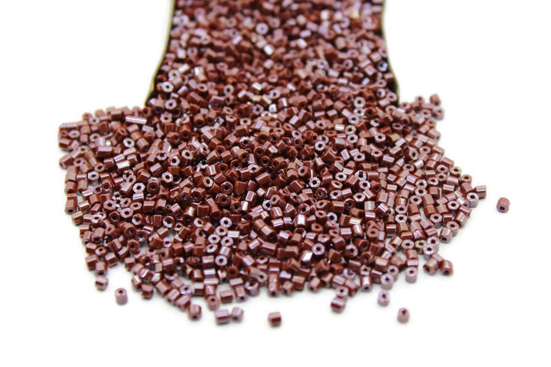 Czech Preciosa 9/0 Hex Cut Glass Seed Beads - 2.3-2.5mm, 2-Cut Faceted